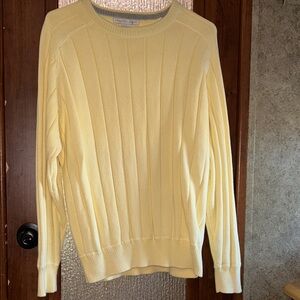 Geoffrey Beene Men's Light Yellow Crewneck Sweater NW/T